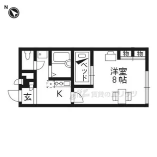 レオパレスセジュール【203号室】の間取り