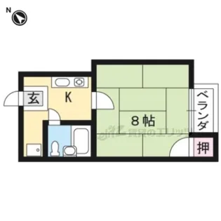 コーポ一乗寺【202号室】の間取り