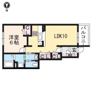 カルム プロムナード【105号室】の間取り