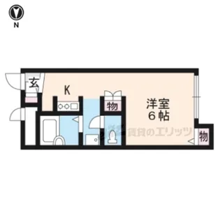 レオパレスシェルクール【206号室】の間取り