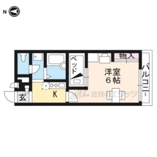 1Kの間取り画像