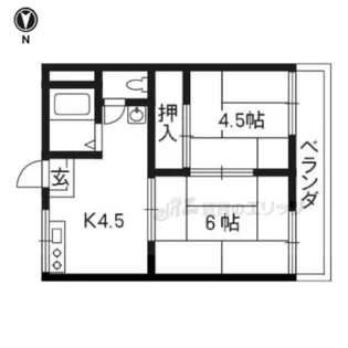 ハイツ北浦【107号室】の間取り