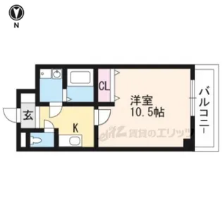 CITY SPIRE浜大津駅前【10階】の間取り