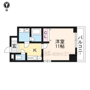 CITY SPIRE浜大津駅前【6階】の間取り