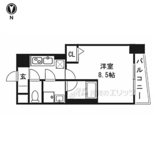 CITY SPIRE浜大津駅前【4階】の間取り