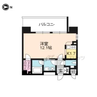 レジディア御所東【408号室】の間取り