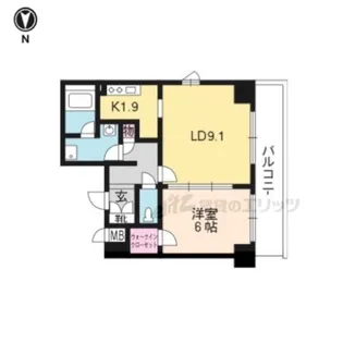 レジディア御所東【206号室】の間取り