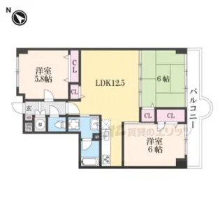 セジュール【305号室】の間取り