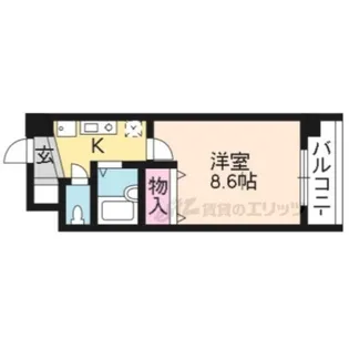 ハウスセゾン北野【504号室】の間取り