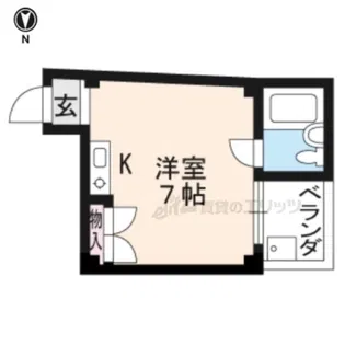 ヴィラ岸本【2-A号室】の間取り