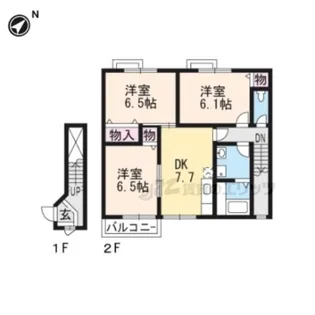 ビューテラス【2階】の間取り