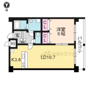 HF四条河原町レジデンス【1305号室】の間取り