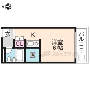 京都今出川レジデンス【604号室】の間取り