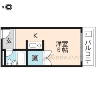 京都今出川レジデンス【605号室】の間取り