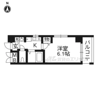 エステムプラザ京都五条大橋【803号室】の間取り