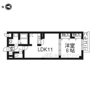 サニーコンフォート北山【105号室】の間取り