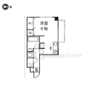 プリオーレ衣笠【1002号室】の間取り