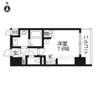 エスリード烏丸五条駅前【205号室】の間取り