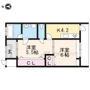 七条ハイツ【1階】の間取り