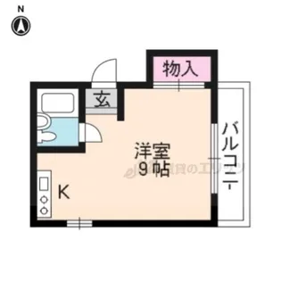 ビバ紙屋川【202号室】の間取り