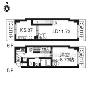 クローネ表町【5階】の間取り
