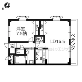 ヴィラプロスペリティ【3-A号室】の間取り