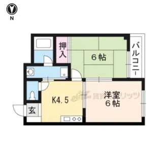 ヴェルデ比叡山【302号室】の間取り