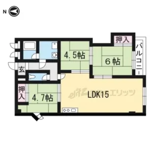 コーポシェル【301号室】の間取り