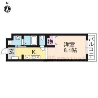 Bo.上七軒【505号室】の間取り