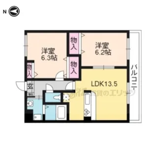 リバーサイドヒルズ【1階】の間取り