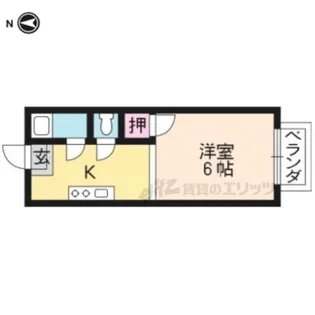 コーポヤシキ【103号室】の間取り