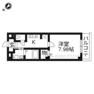 カルムアビタシオン大将軍?【2階】の間取り