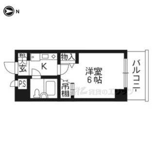 DETOMー1烏丸二条【306号室】の間取り