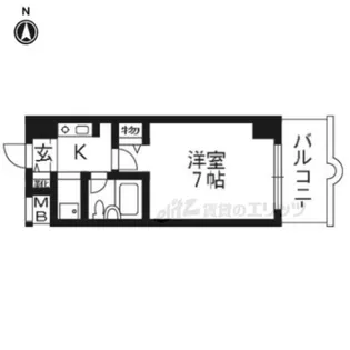 パラドール西院PART?【1階】の間取り