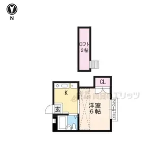ソレイユ北白川【204号室】の間取り