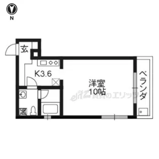 ハクユウ宮川【301号室】の間取り