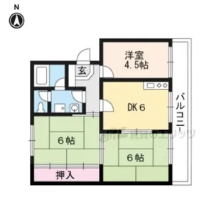 メゾンヤマギワ【202号室】の間取り