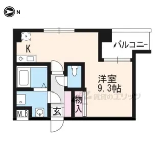 楽s lieu【402号室】の間取り