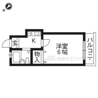 レオパレスシティー西大路【1階】の間取り