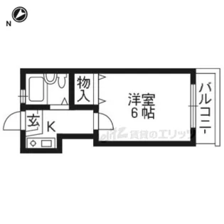 レオパレスシティー西大路【2階】の間取り