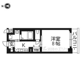 エイペックス京都西陣【204号室】の間取り