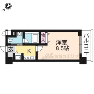 レジディア洛北【206号室】の間取り