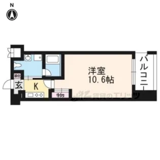 レジディア洛北【512号室】の間取り