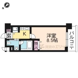 レジディア洛北【2階】の間取り