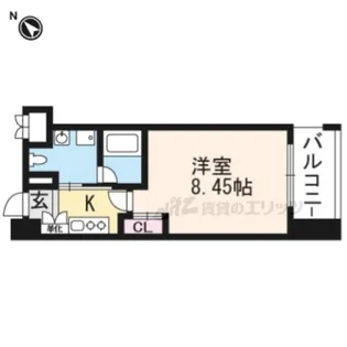 レジディア洛北【311号室】の間取り