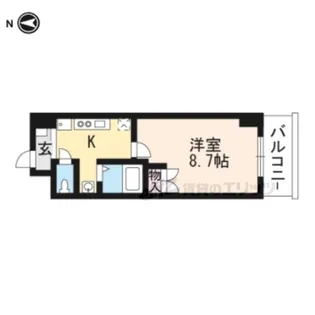 マインズ・コム四条大宮【510号室】の間取り