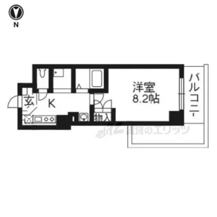 マインズ・コム四条大宮【6階】の間取り