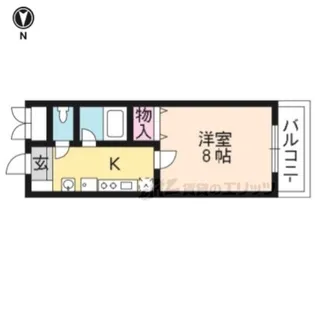珠光ビル四条大宮【404号室】の間取り