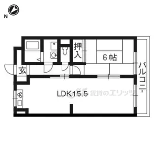 シャトー洗堰?【301号室】の間取り