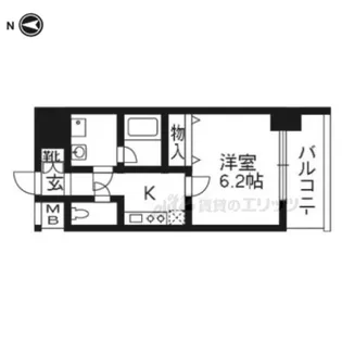 1Kの間取り画像